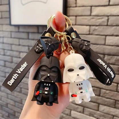 Star Wars Darth Vader and Stormtrooper 3D Rubber Keychain with Bag Strap