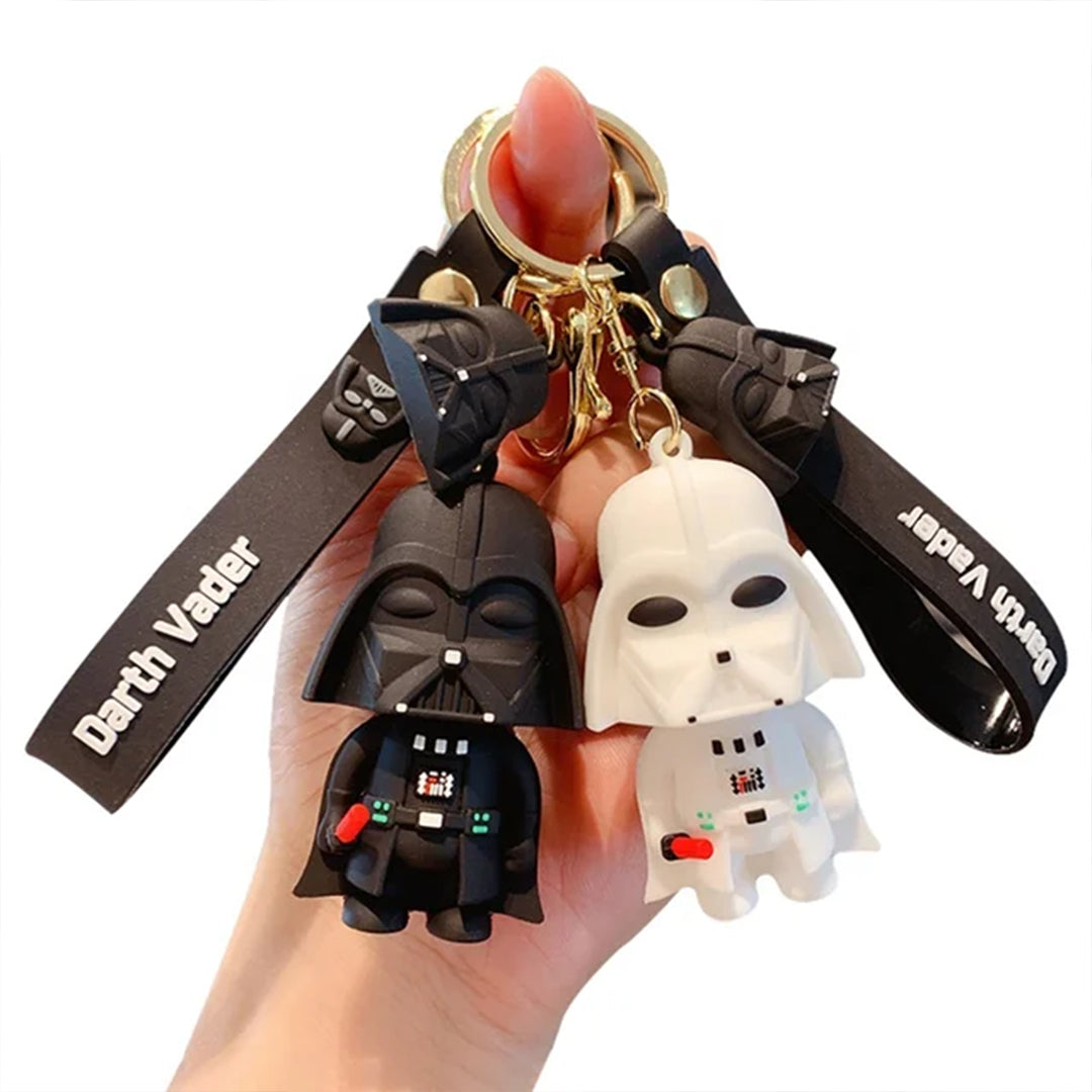Star Wars Darth Vader and Stormtrooper 3D Rubber Keychain with Bag Strap