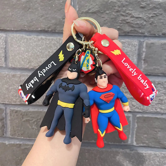 Superman-Batman 3D Keychain with Stap