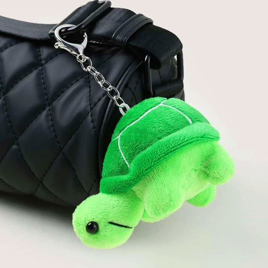 Adorable Green Turtle Soft Toy Keychain