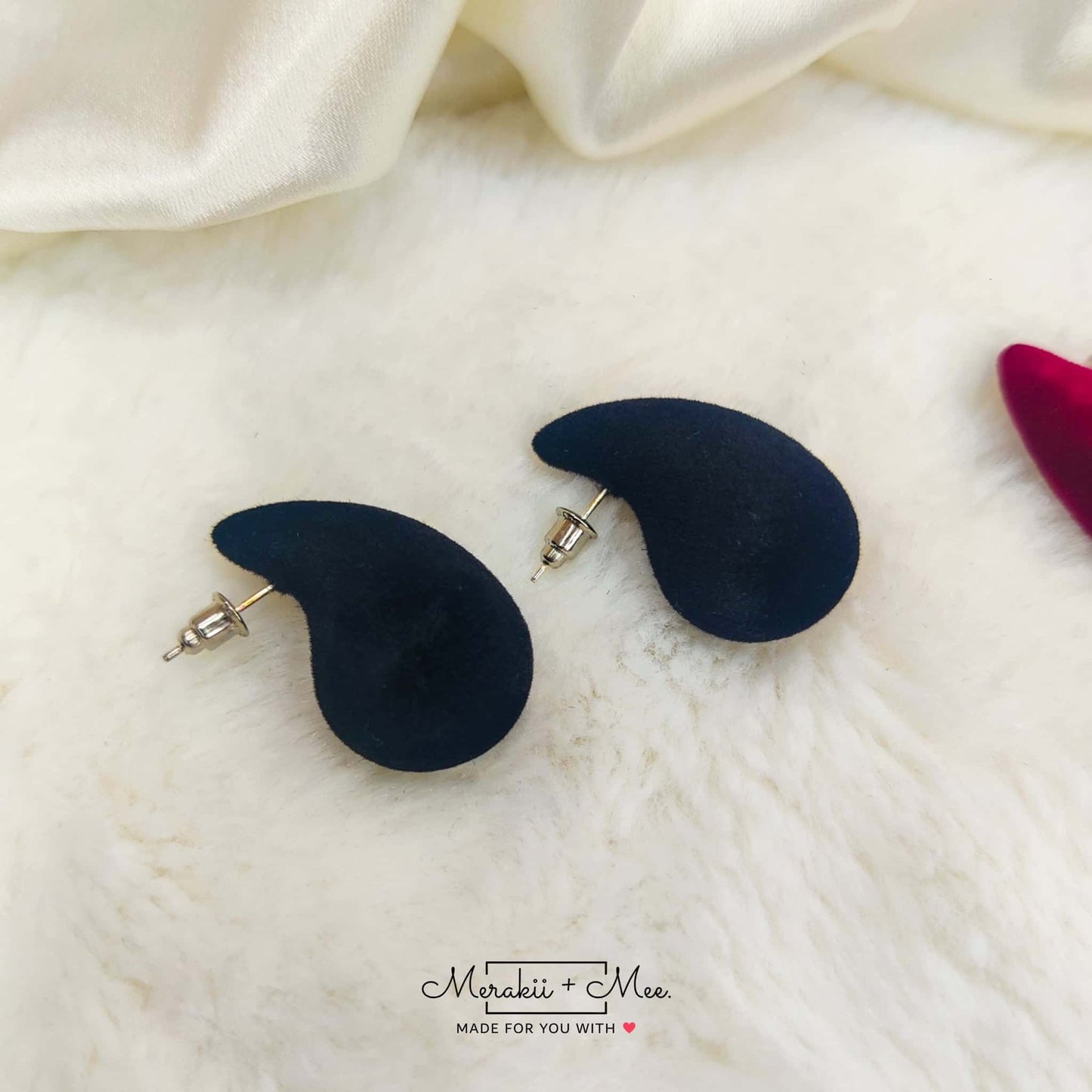 Velvet Tear Drop Earring