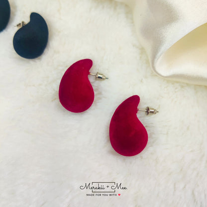 Velvet Tear Drop Earring