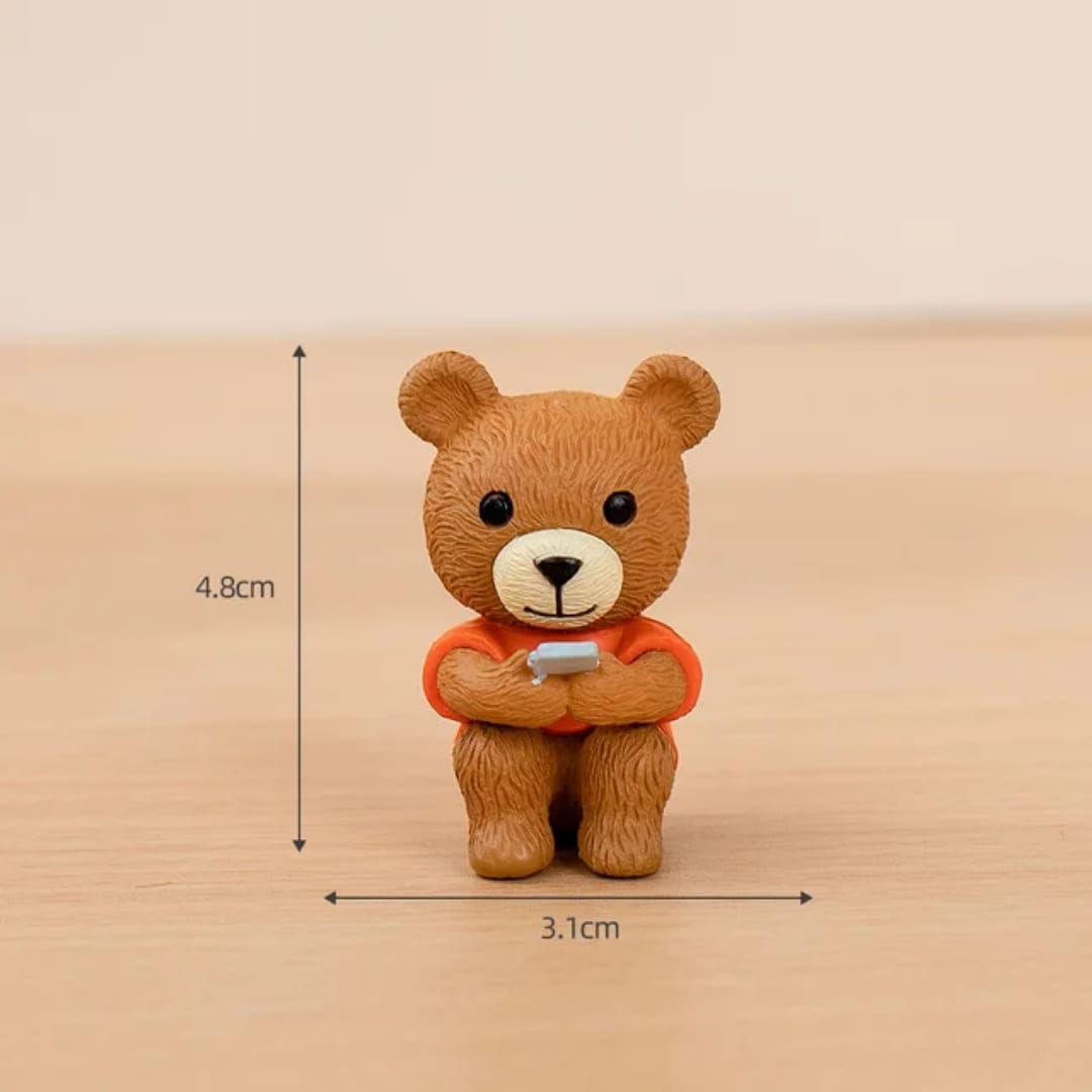 Cute Teddy Bear Bag Keychain Set (Pack of 2)