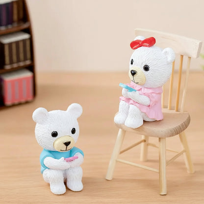 Cute Teddy Bear Bag Keychain Set (Pack of 2)