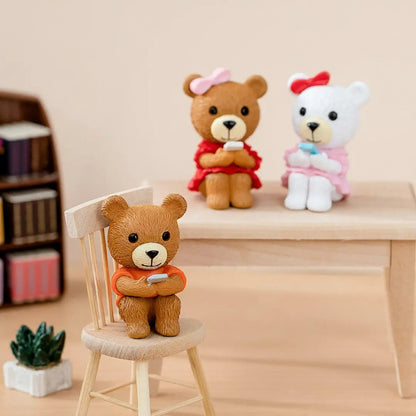 Cute Teddy Bear Bag Keychain Set (Pack of 2)