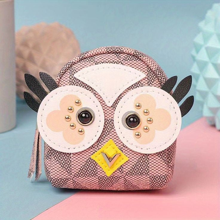 Cute Owl Backpack Wallet Keychain | Owl Coin Pouch