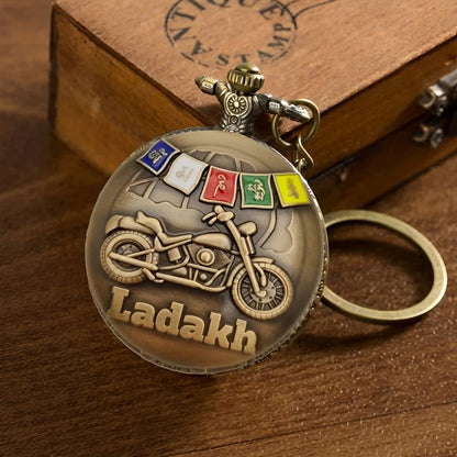 Ladakh Vintage Pocket Watch Keychain