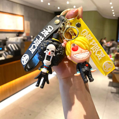 One Piece 3D Rubber Keychain - Monkey D Luffy, Franky, Chopper, Brook, Sanji