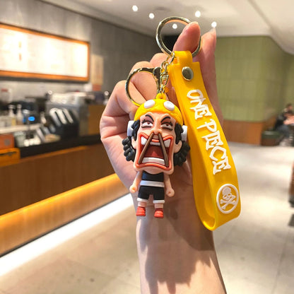 One Piece 3D Rubber Keychain - Monkey D Luffy, Franky, Chopper, Brook, Sanji