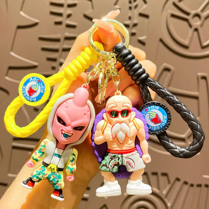 Modern Style Dragon Ball Z Character 3D Keychain with Strap and Charm