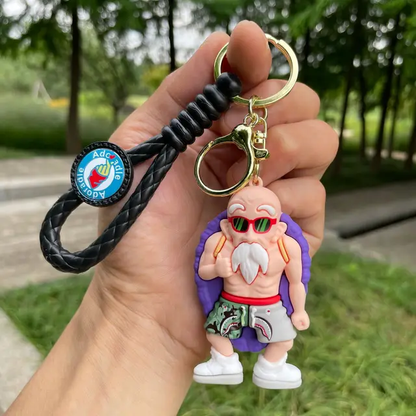 Modern Style Dragon Ball Z Character 3D Keychain with Strap and Charm
