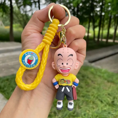 Modern Style Dragon Ball Z Character 3D Keychain with Strap and Charm