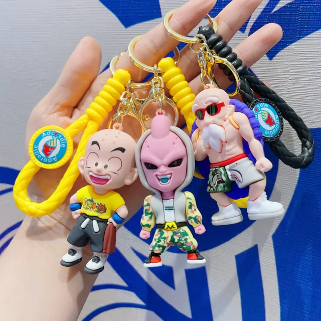 Modern Style Dragon Ball Z Character 3D Keychain with Strap and Charm