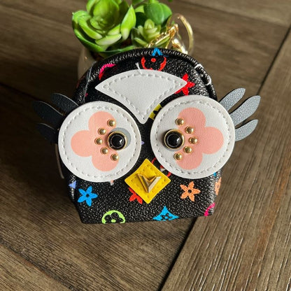 Cute Owl Backpack Wallet Keychain | Owl Coin Pouch