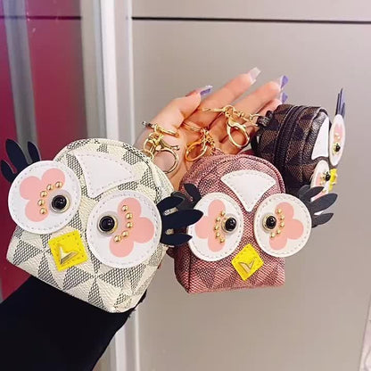 Cute Owl Backpack Wallet Keychain | Owl Coin Pouch