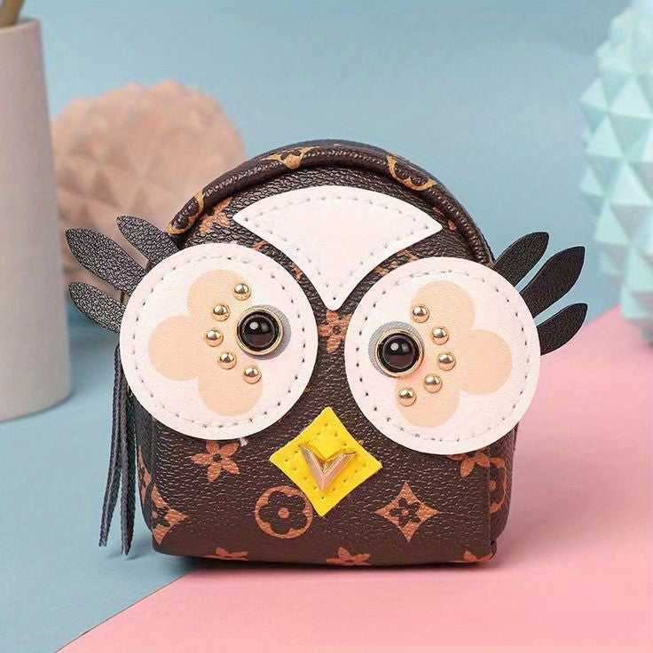 Cute Owl Backpack Wallet Keychain | Owl Coin Pouch