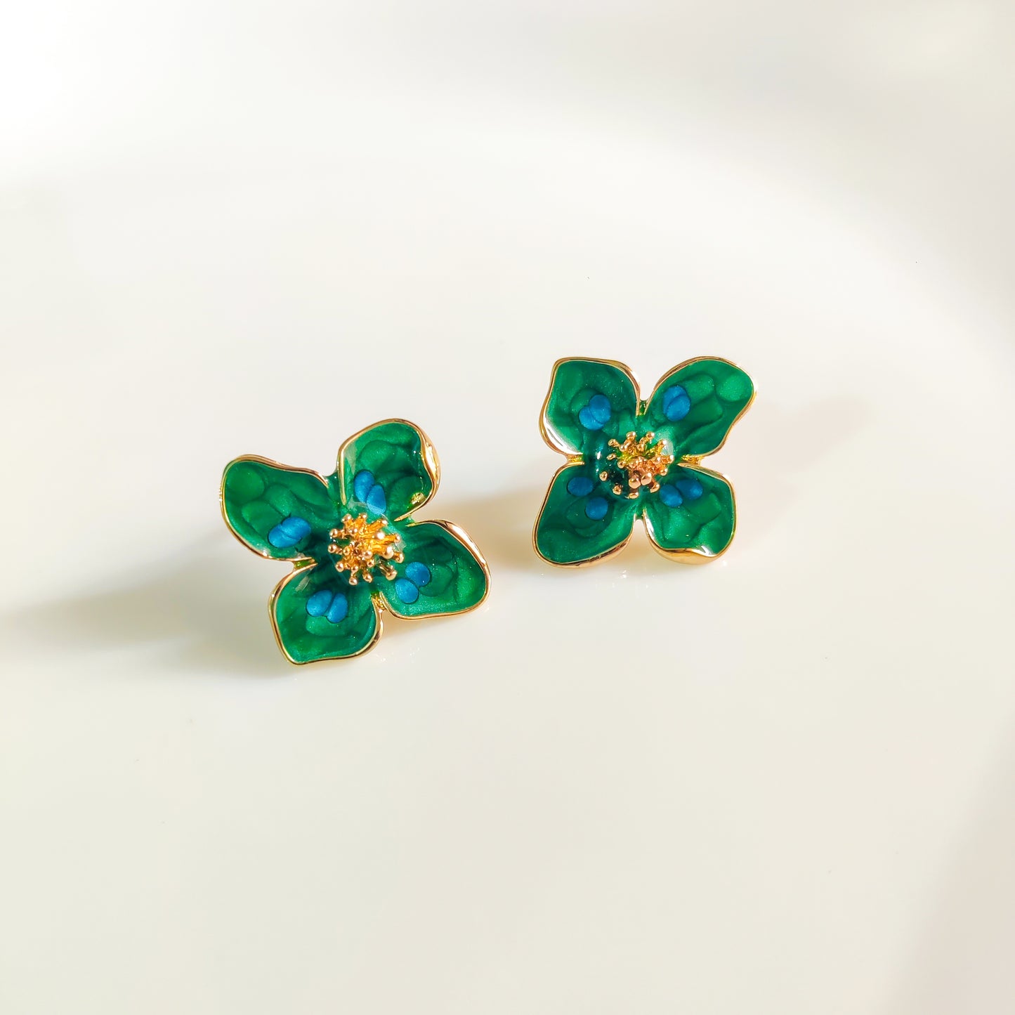 Floral Stud Earrings – Minimal Colorful Flower Earrings