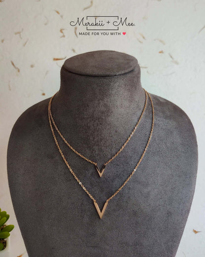 Layered V Necklace
