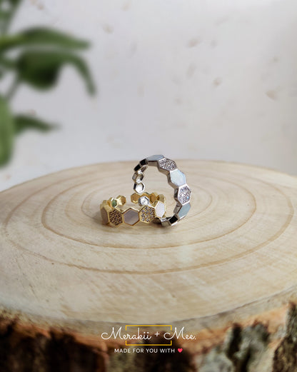 Honey Comb Hexa Ring