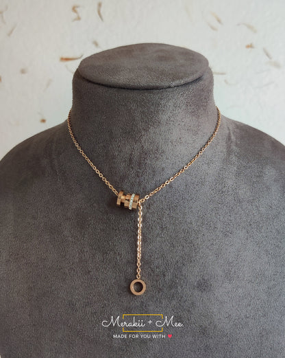 Diamond Barrel Necklace