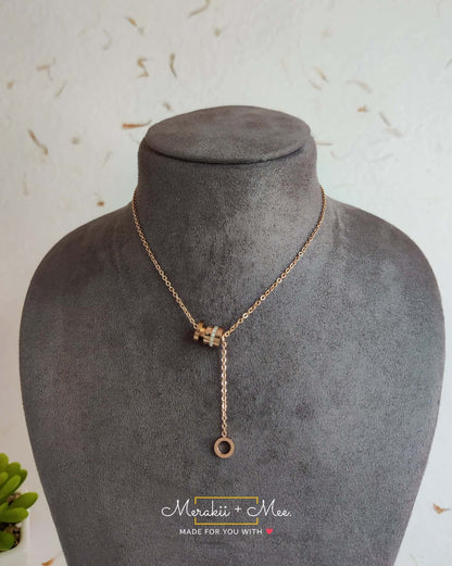 Diamond Barrel Necklace