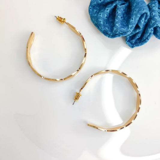Gloomy Gold Hoops