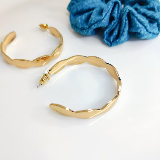 Gloomy Gold Hoops
