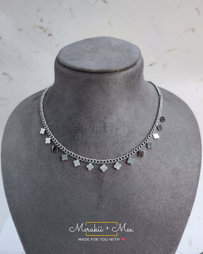 Silver Clover Chain