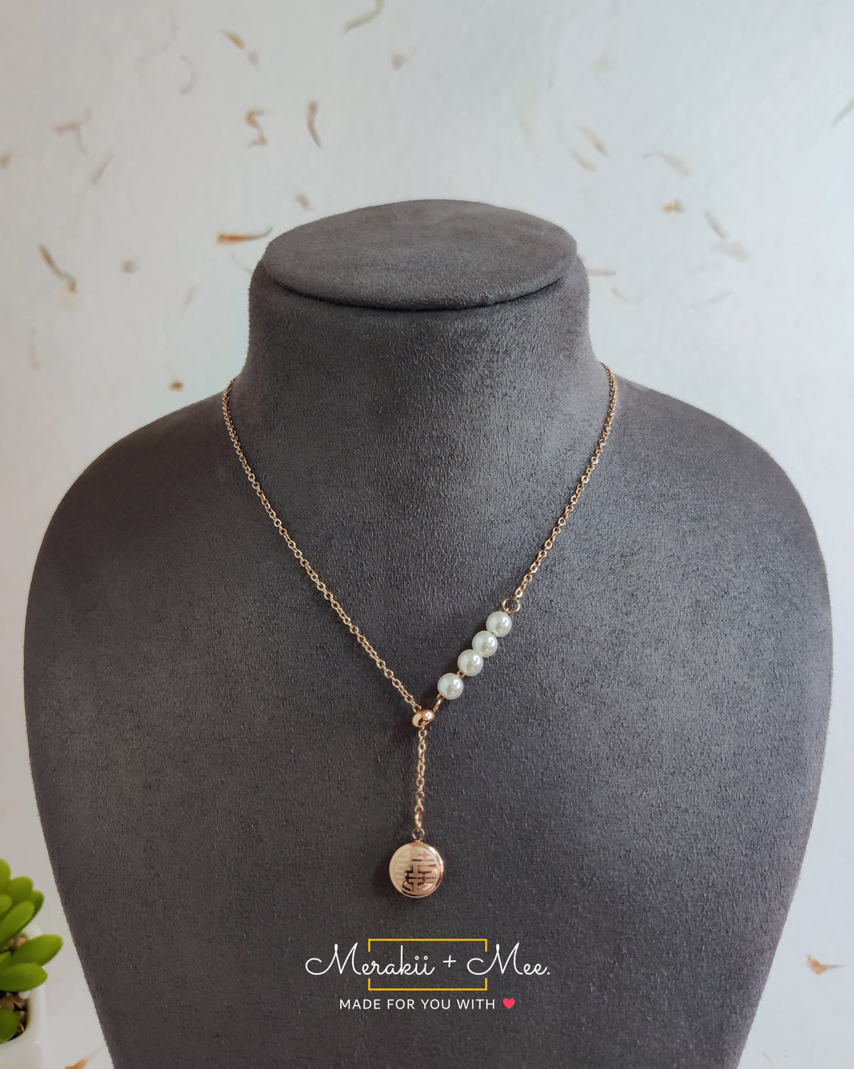 4 Pearl Dangler Necklace