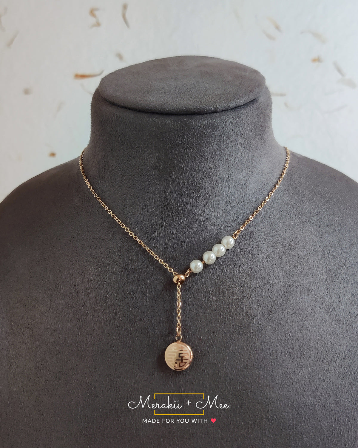 4 Pearl Dangler Necklace