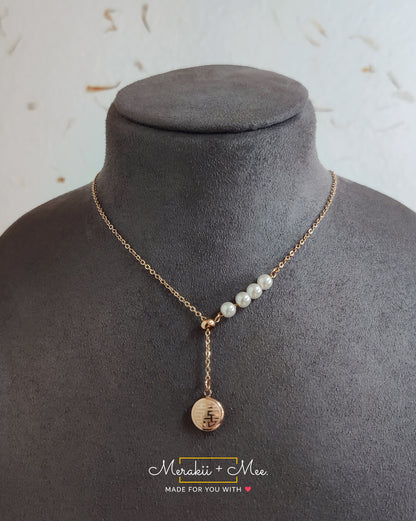 4 Pearl Dangler Necklace