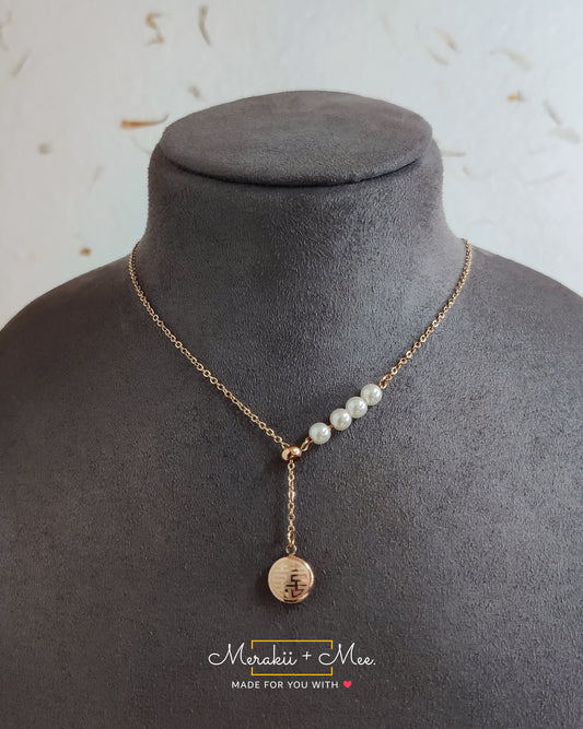4 Pearl Dangler Necklace