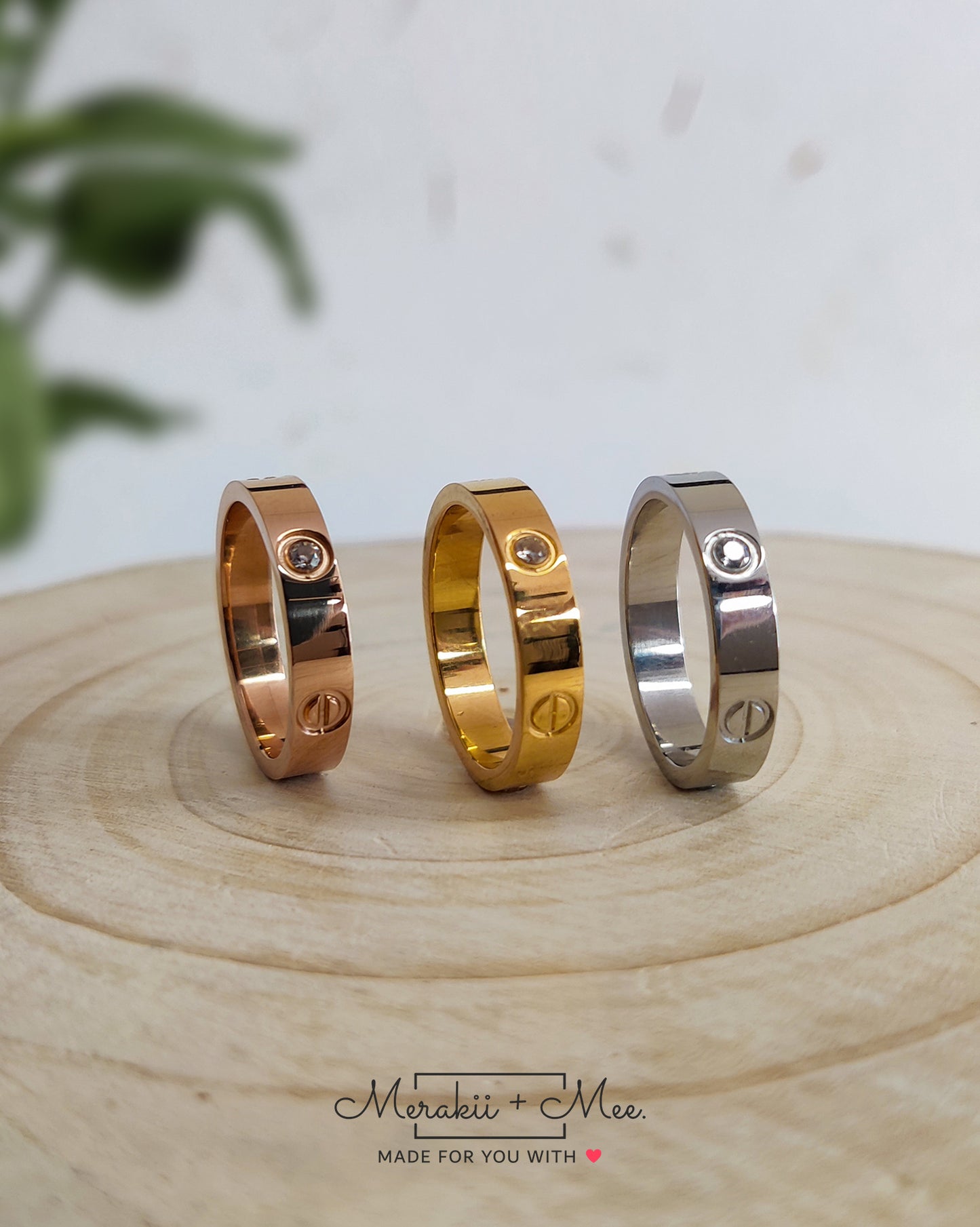 Love Bands (with 3 diamonds)