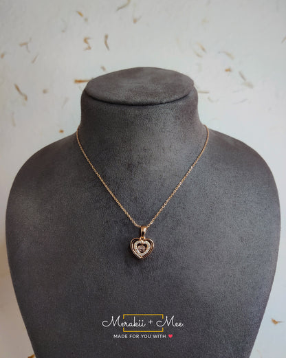 Dancing Diamond Heart Necklace