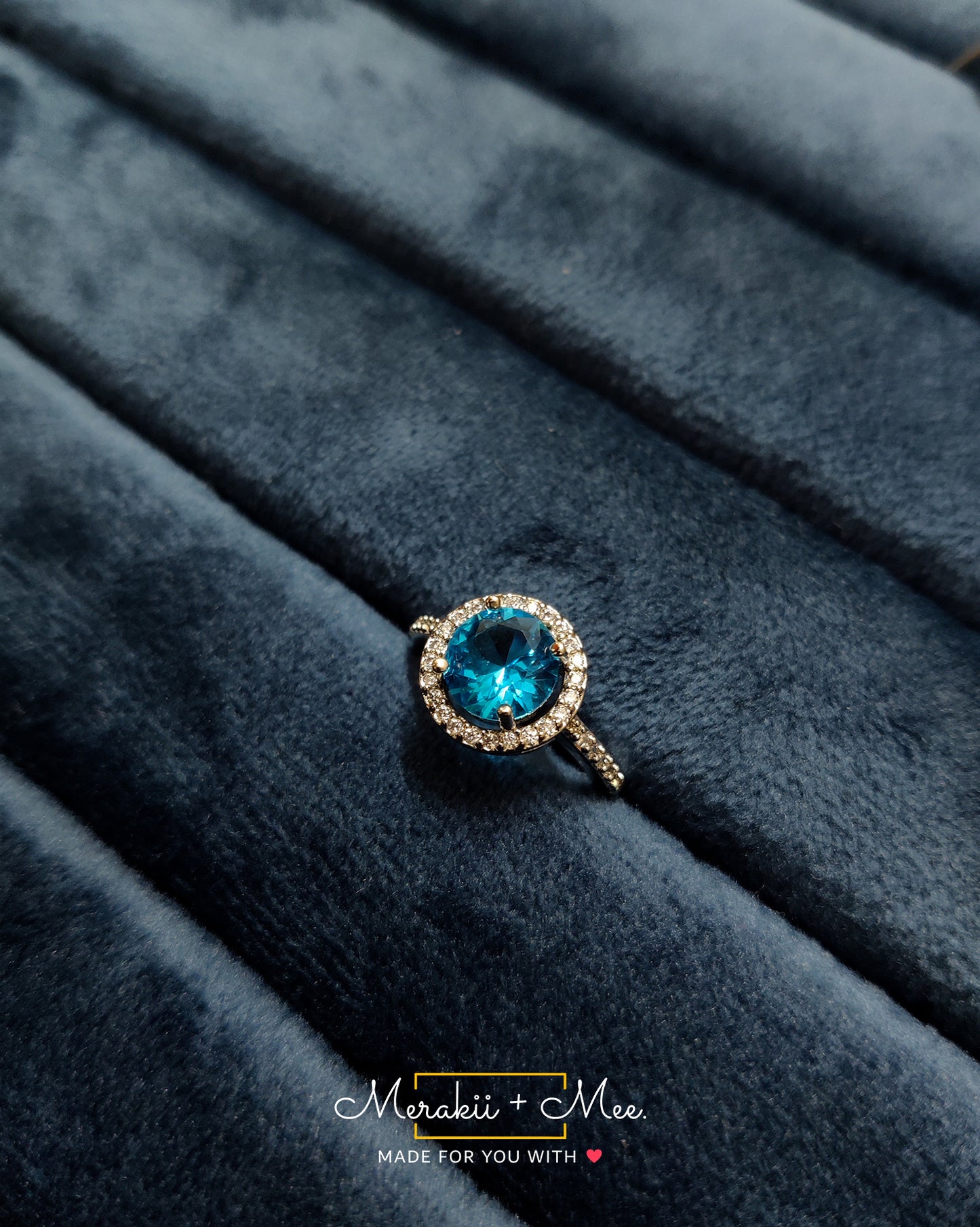 Aqua Blu Diamond Ring