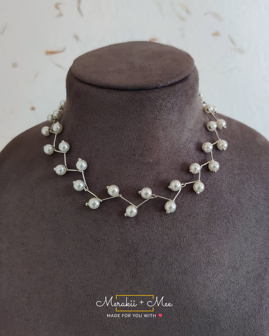 Pearl Link Choker Necklace