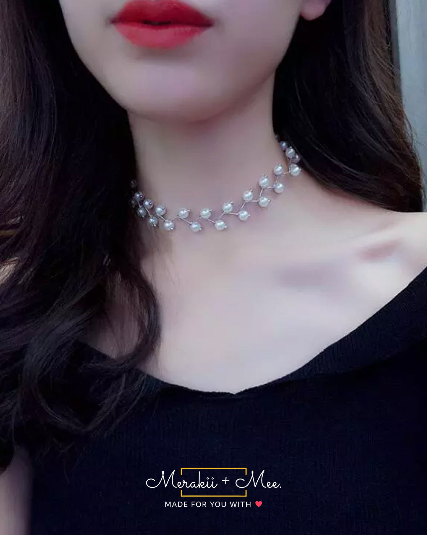 Pearl Link Choker Necklace