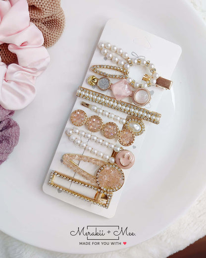 Pearlvira - Set of 8 Korean style Hair pins