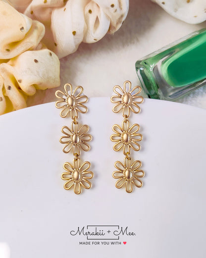 Metallic Matte Gold Earrings
