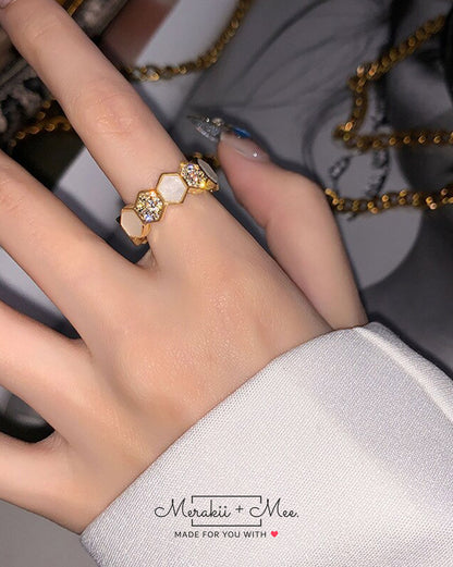 Honey Comb Hexa Ring