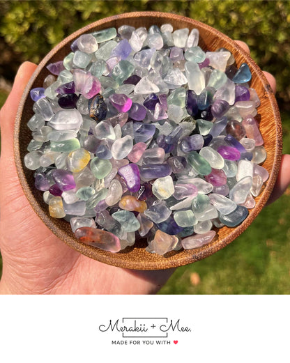 Rainbow Fluorite Chip Bracelet