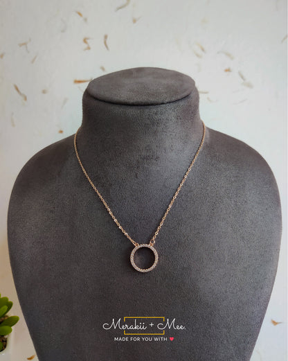Diamond Circle Necklace