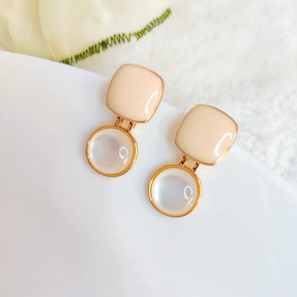 3 in 1 Beige Earrings