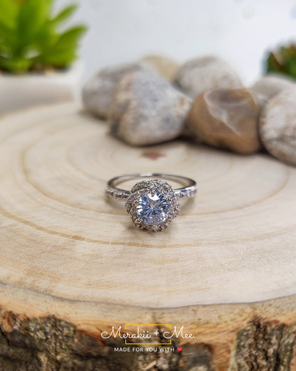 Rose Diamond Solitaire Ring