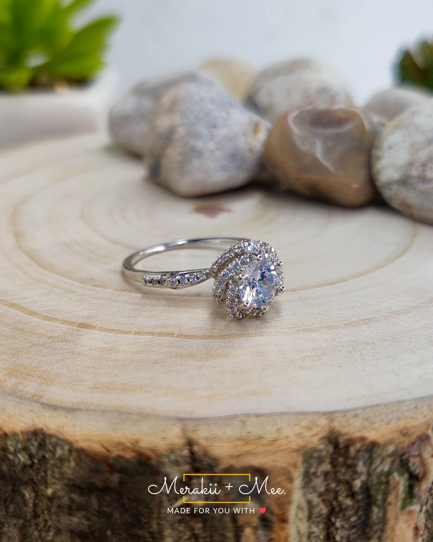 Rose Diamond Solitaire Ring