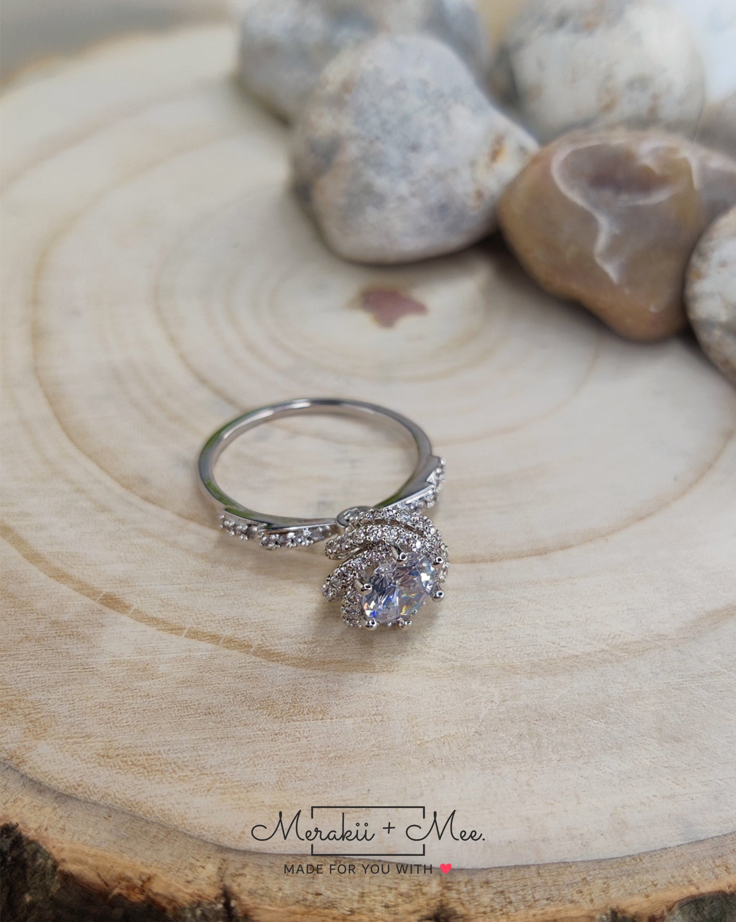 Rose Diamond Solitaire Ring