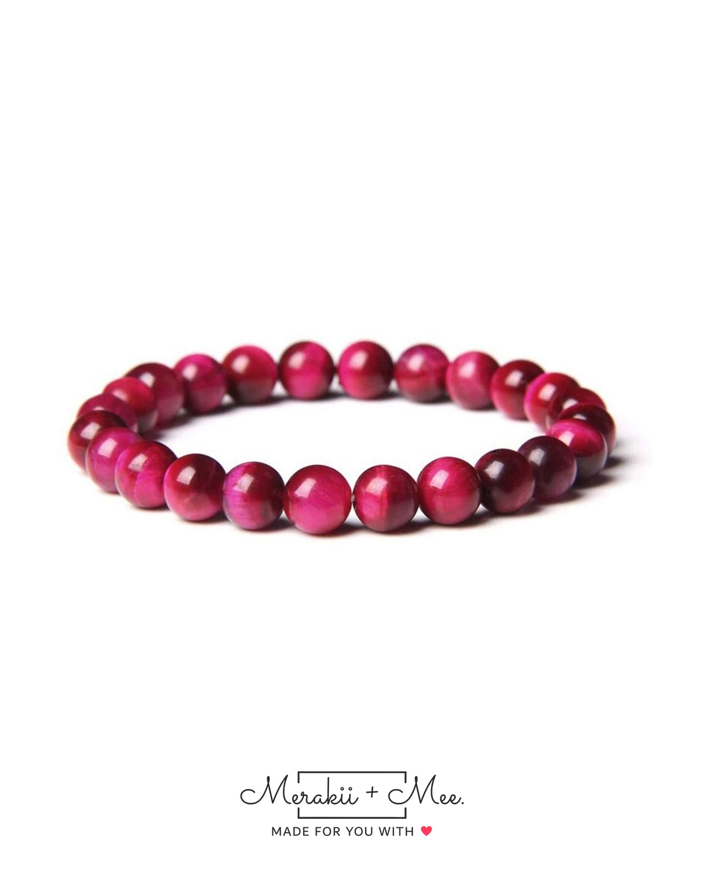 Pink Tiger's Eye Stone Bracelet