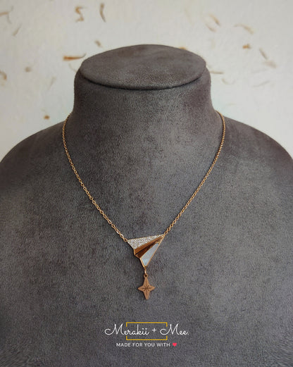 Paper Plane Necklace