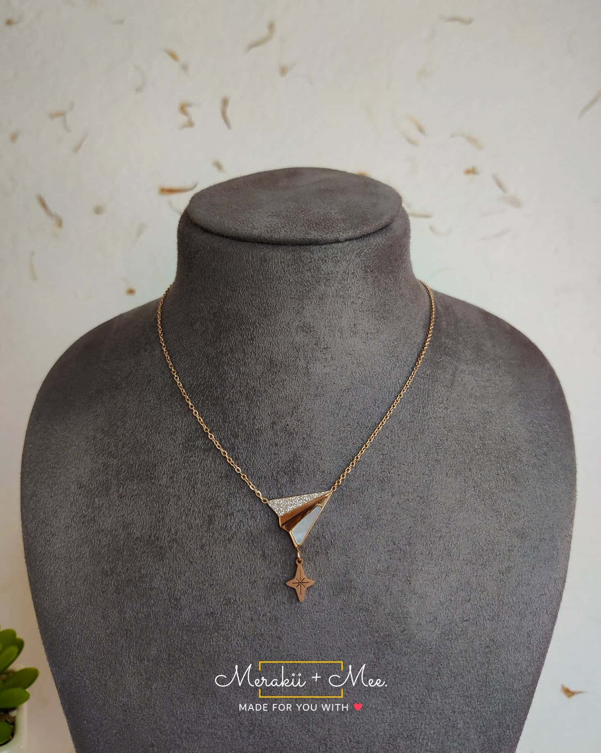 Paper Plane Necklace