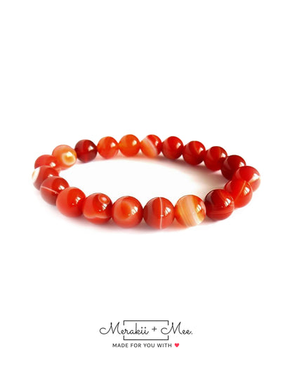 Carnelian Crystal Bracelet for Stability